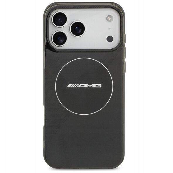 Etui AMG Double Layer Transparent Smocked MagSafe do iPhone 17 Pro Max czarny