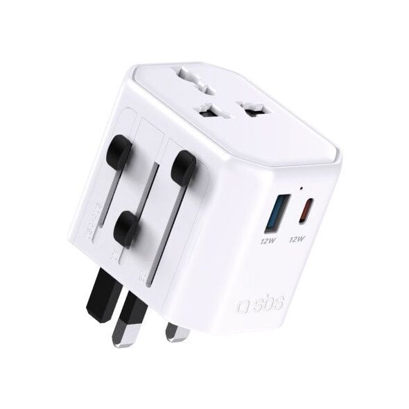 SBS travel charger 2500W Europe/USA/Asia/Africa USB/USB-C