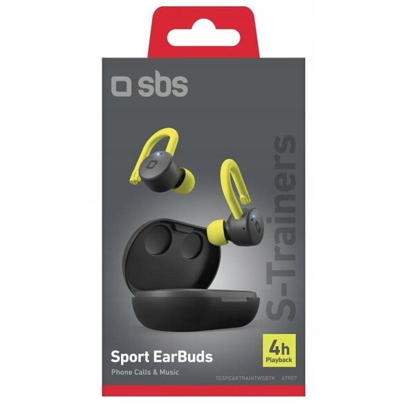 SBS wireless earbuds S-Trainers TWS, black