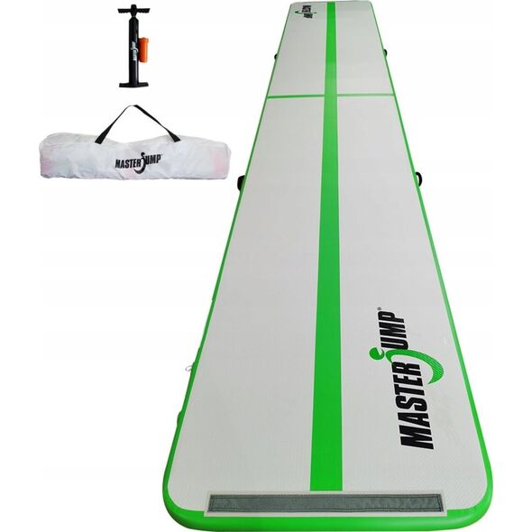 Master AirTrack Dmuchana Mata Gimnastyczna MASTER 600 x 100 x 10 cm Grey-Green