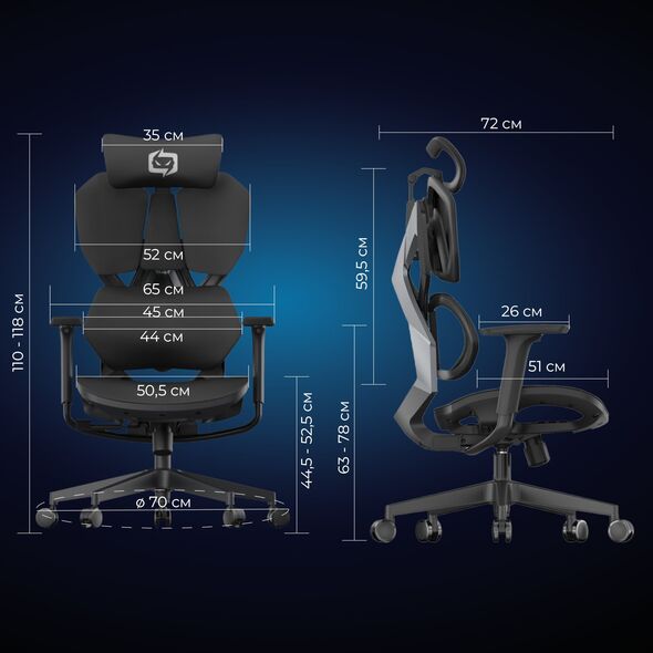 Fotel gamingowy Sihoo X5C Mesh Black