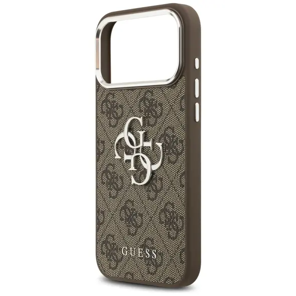Etui Guess 4G Big 4G Classic Logo do iPhone 17 Pro Max brązowy srebrny
