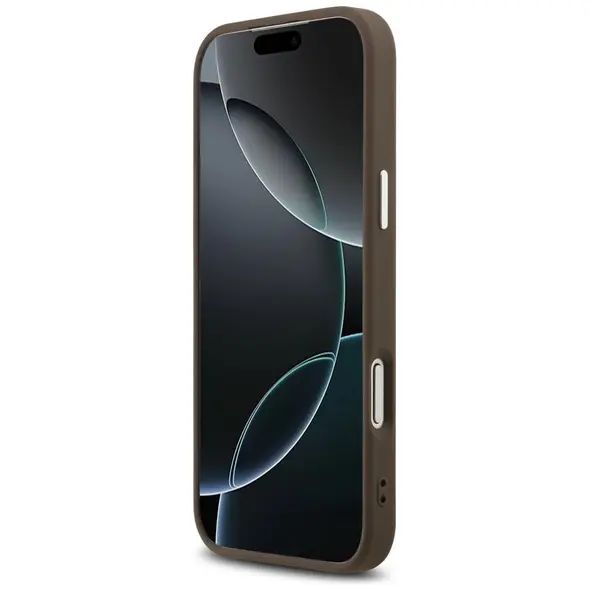 Etui Guess 4G Big 4G Classic Logo do iPhone 17 Pro Max brązowy srebrny