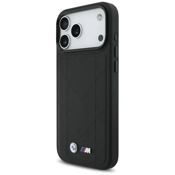 Etui BMW M Quilted Logo MagSafe do iPhone 17 Pro Max czarny