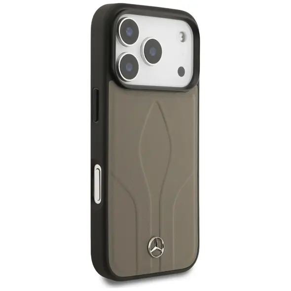 Case Mercedes Leather The Move MagSafe for iPhone 17 Pro taupe
