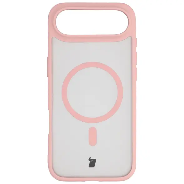Etui z pierścieniem magnetycznym Bizon Case MatteO do Apple iPhone 17 Air przydymione-jasnoróżowe