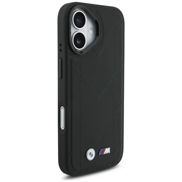Etui BMW M Quilted Logo MagSafe do iPhone 17 czarny