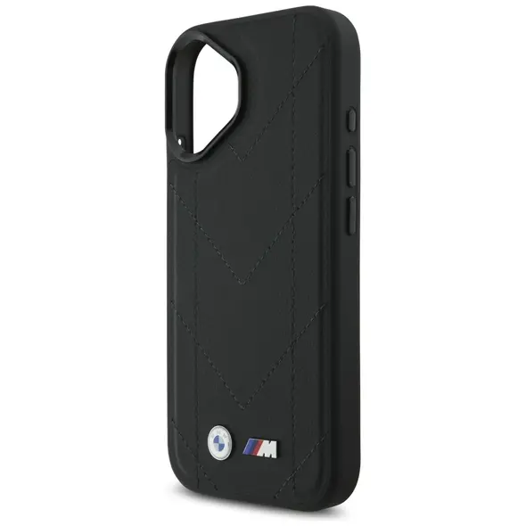 Etui BMW M Quilted Logo MagSafe do iPhone 17 czarny