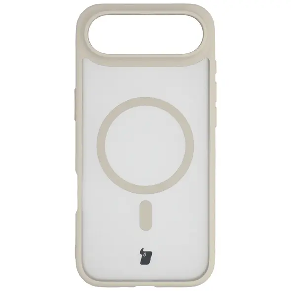 Etui z pierścieniem magnetycznym Bizon Case MatteO do Apple iPhone 17 Air przydymione-beżowe
