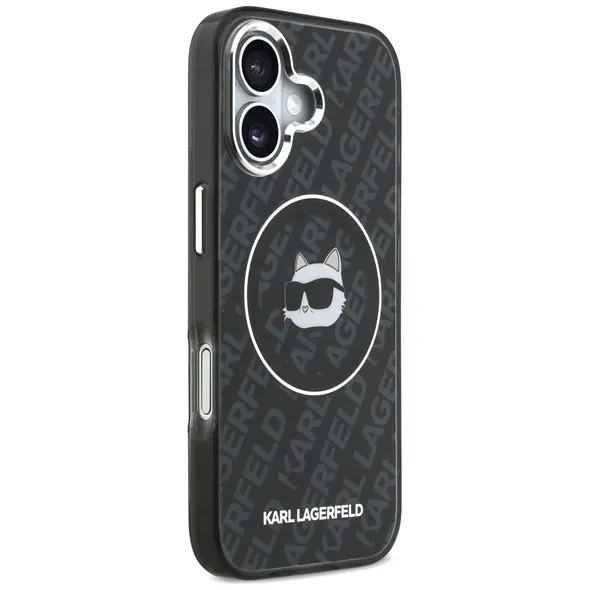 Case Karl Lagerfeld IML Choupette Head   Logo MagSafe for iPhone 17 black