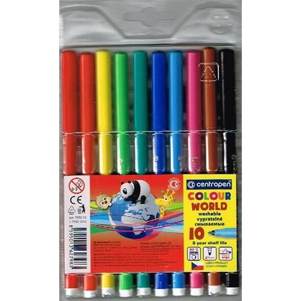 Centropen Flamastry Colour world 10 kolorów (7550/10/TP-10)