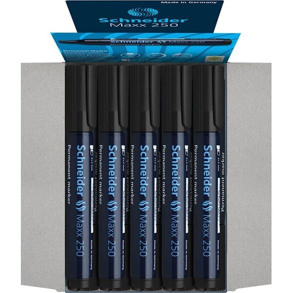 Schneider Marker permanentny Maxx 250, ścięty, 2-7mm, czarny