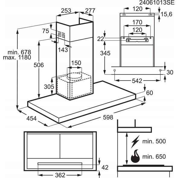 HOOD LFT816K ELECTROLUX