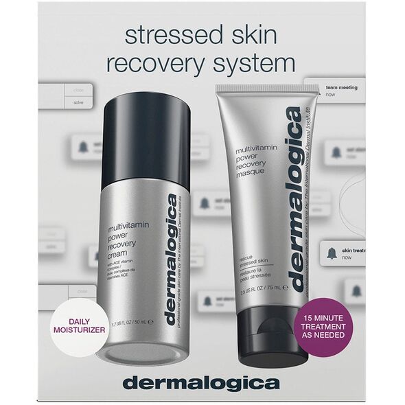 Stressed Skin Recovery System Set Dermalogica: Multivitamin Power Recovery, Recovery, Cream, For Face, 50 ml + Multivitamin Power Recovery, Anti-Stress, Cream Mask, For Face, 75 ml For Women