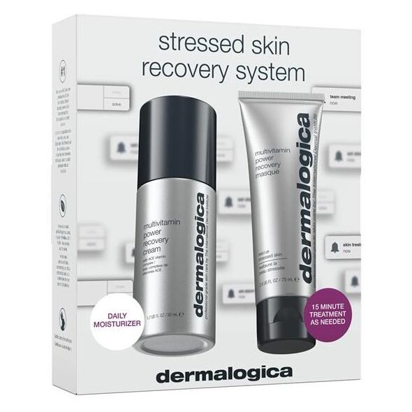 Stressed Skin Recovery System Set Dermalogica: Multivitamin Power Recovery, Recovery, Cream, For Face, 50 ml + Multivitamin Power Recovery, Anti-Stress, Cream Mask, For Face, 75 ml For Women