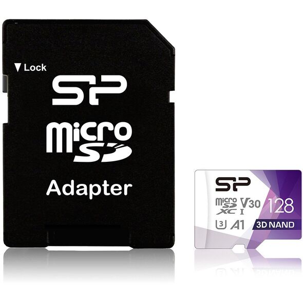 Silicon Power | Superior Pro | 128 GB | micro SDXC | Flash atminties klasė 10 | su adapteriu