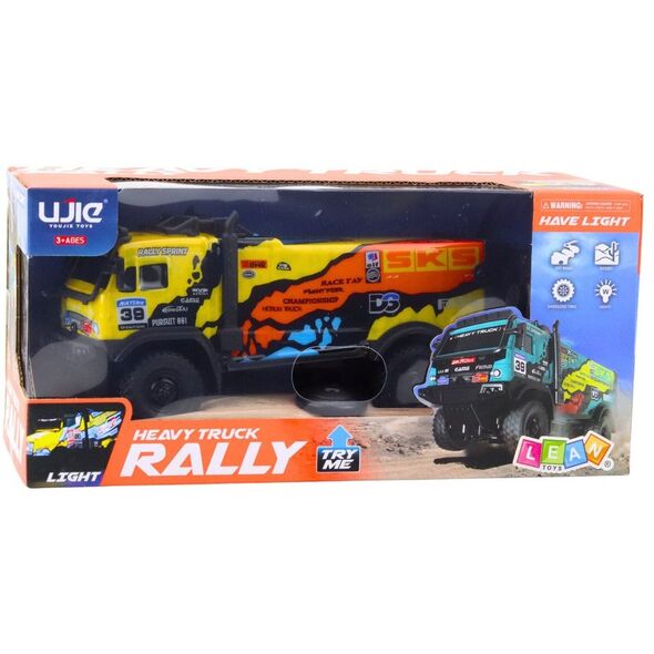 Samochód Ciężarowy Zdalnie Sterowany RC Pilot Dźwięki Żółty LEAN Toys