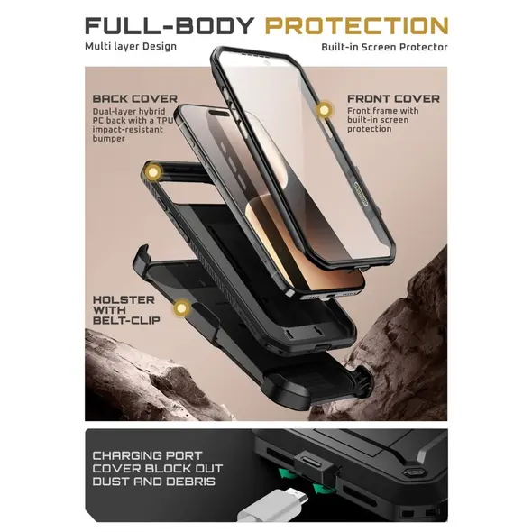 Etui Supcase Unicorn Beetle Pro do Apple iPhone 17 Air Black