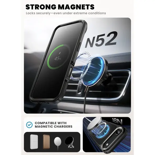 SUPCASE IBLSN ARES FLIP MAG MAGSAFE IPHONE 17 AIR BLACK