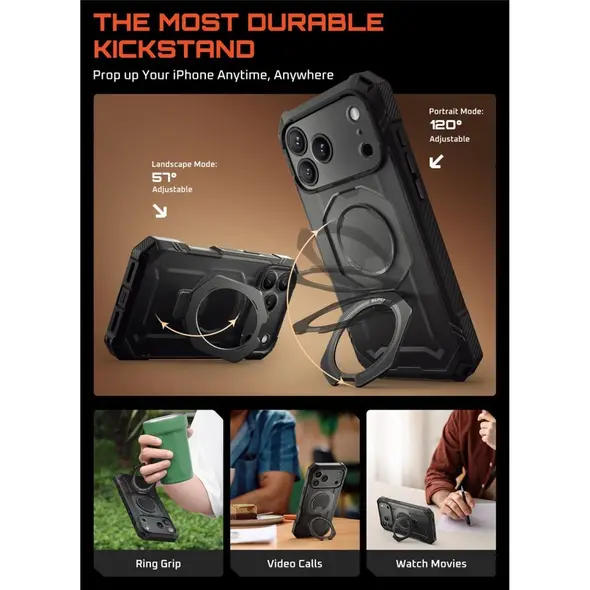 Etui Supcase Unicorn Beetle Grip Pro Mag MagSafe do Apple iPhone 17 Pro Black