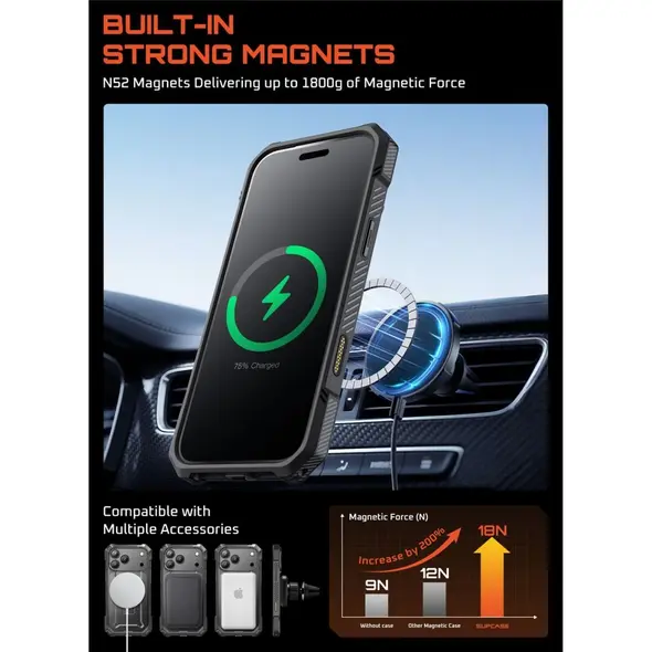SUPCASE UB GRIP MAG MAGSAFE IPHONE 17 PRO MAX GREY