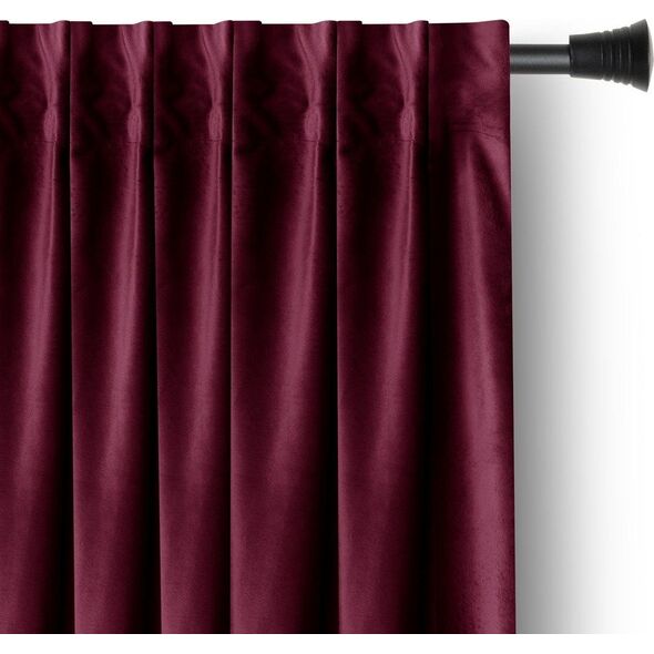 AmeliaHome Zasłona VELVET styl klasyczny na taśmie 140x270 czerwona