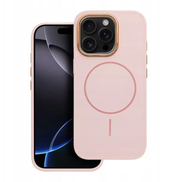 Θήκη FRAME MAG COVER συμβατή με MagSafe για IPHONE 16 PRO MAX ροζ πούδρας