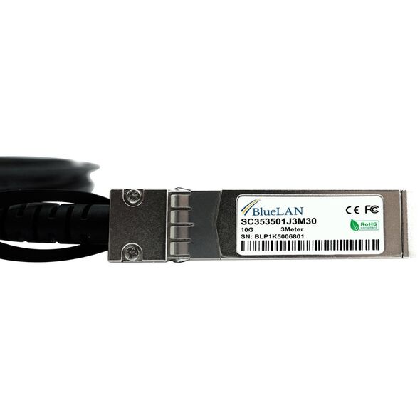 BlueOptics R9D20A-BL kabel InfiniBand / światłowodowy 3 m SFP+ Czarny, Srebrny
