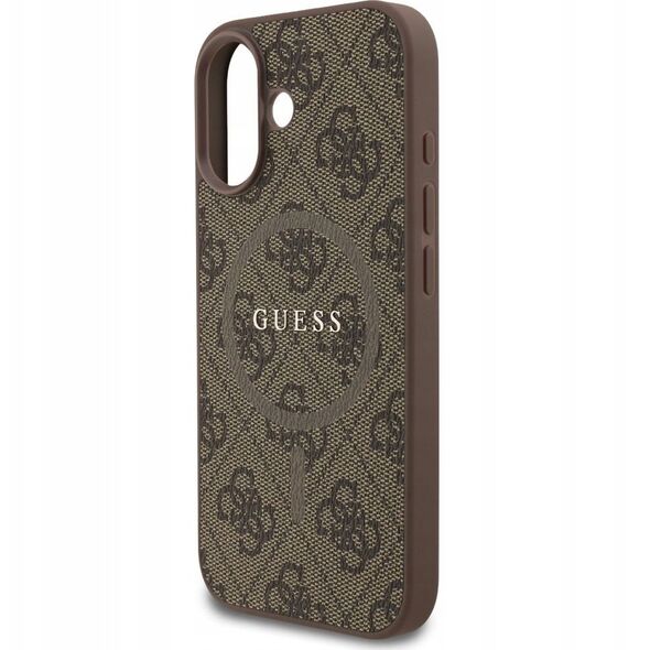 GUESS futerał do IPHONE 17 kompatybilny z MagSafe GUHMP17SG4GFRW (PU 4G Ring Classic Logo) brązowy