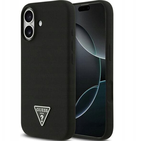 GUESS futerał do IPHONE 17 kompatybilny z MagSafe GUHMP17SSCTRLMK (Silicone W/ Triangle Logo) czarny