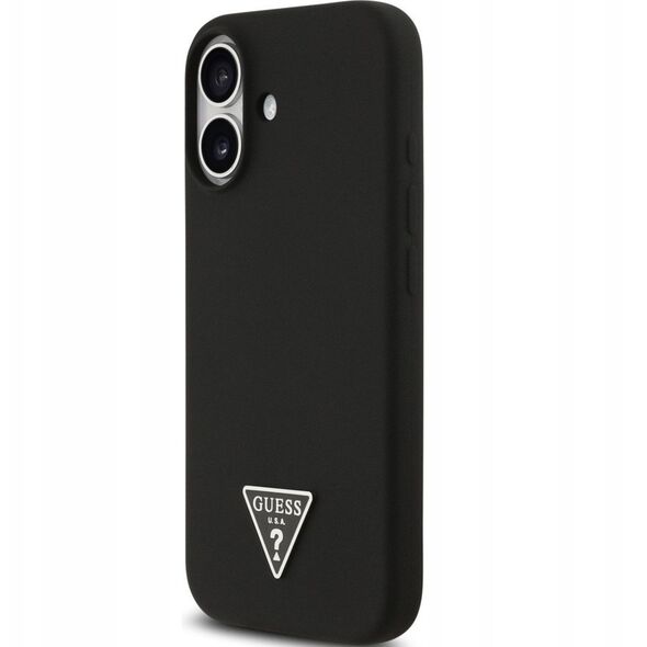 GUESS futerał do IPHONE 17 kompatybilny z MagSafe GUHMP17SSCTRLMK (Silicone W/ Triangle Logo) czarny