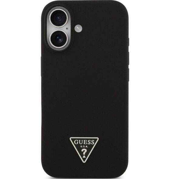GUESS futerał do IPHONE 17 kompatybilny z MagSafe GUHMP17SSCTRLMK (Silicone W/ Triangle Logo) czarny