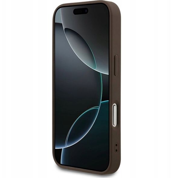 GUESS futerał do IPHONE 17 Pro kompatybilny z MagSafe GUHMP17LG4GFRW (PU 4G Ring Classic Logo) brązowy