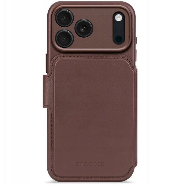 Decoded Leather Detachable Wallet - skórzana obudowa ochronna do iPhone 17 Pro kompatybilna z MagSafe (chocolat brown)