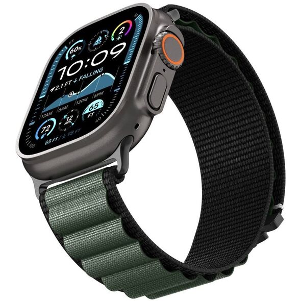 Pasek Spigen WBF1 Band do Apple Watch 6/7/8/9/10/SE/Ultra 1/2 44/45/46/49mm Black/green