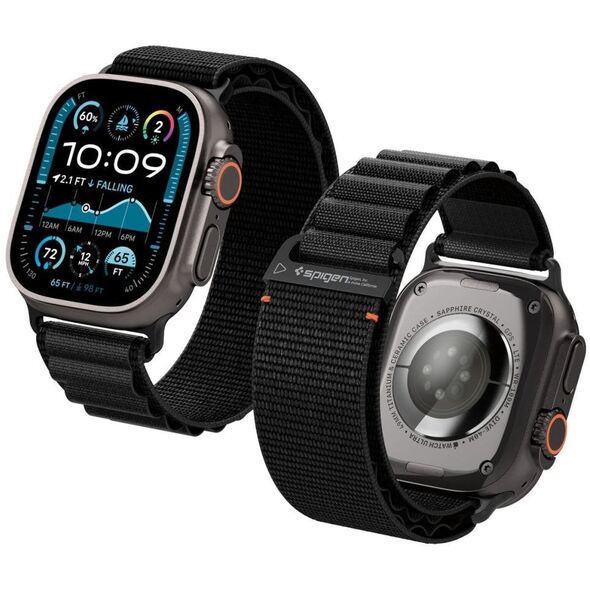 Pasek Spigen WBF1 Band do Apple Watch 6/7/8/9/10/SE/Ultra 1/2 44/45/46/49mm Black