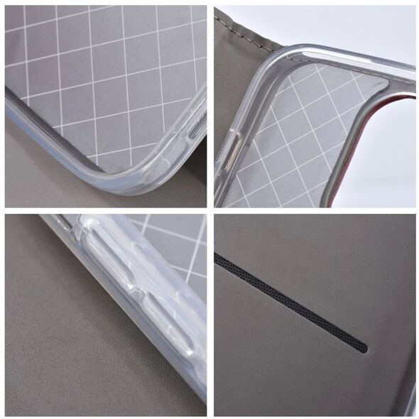 Kabura SMART MAGNETO do SAMSUNG A17 burgundowy