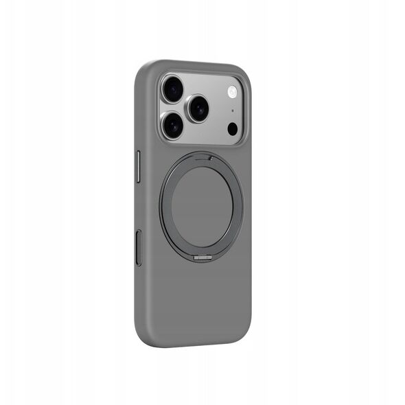 Etui AMAZINGTHING Cloudie na iPhone 17 Pro z podstawką - szare