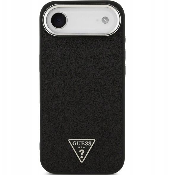 Etui Guess Glitter Triangle Logo MagSafe do iPhone 17 Air - czarne