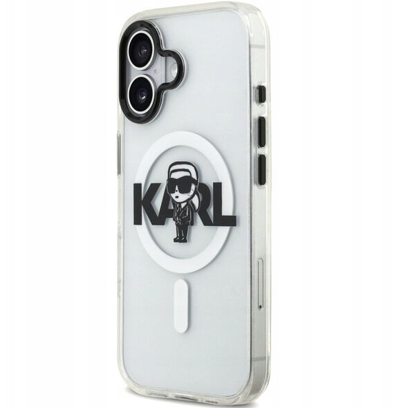 Etui Karl Lagerfeld IML Karl Sketch Logo MagSafe do iPhone 17 - przezroczyste
