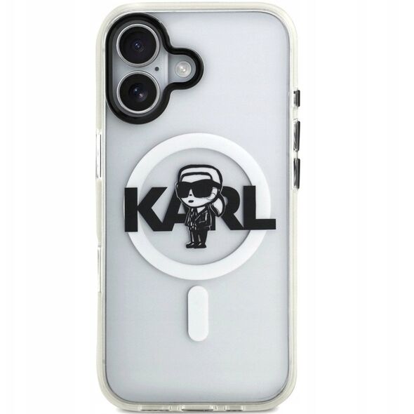 Etui Karl Lagerfeld IML Karl Sketch Logo MagSafe do iPhone 17 - przezroczyste