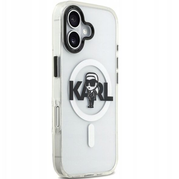Etui Karl Lagerfeld IML Karl Sketch Logo MagSafe do iPhone 17 - przezroczyste