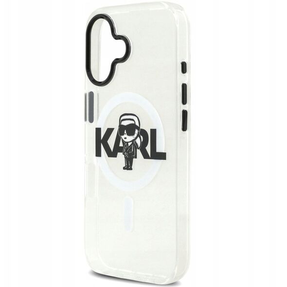 Etui Karl Lagerfeld IML Karl Sketch Logo MagSafe do iPhone 17 - przezroczyste
