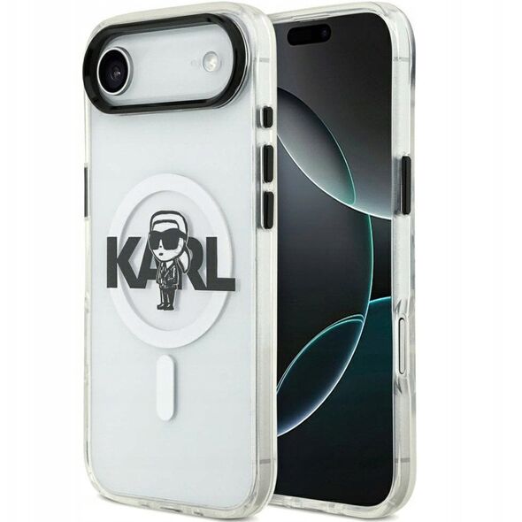 Etui Karl Lagerfeld IML Karl Sketch Logo MagSafe do iPhone 17 Air - przezroczyste