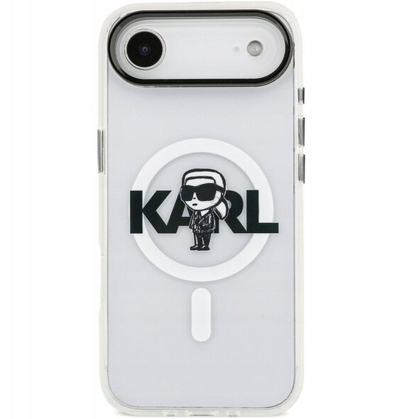 Etui Karl Lagerfeld IML Karl Sketch Logo MagSafe do iPhone 17 Air - przezroczyste