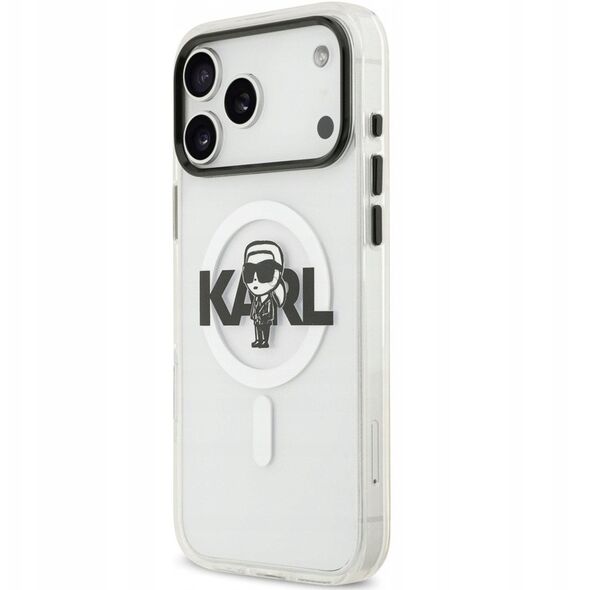 Etui Karl Lagerfeld IML Karl Sketch Logo MagSafe do iPhone 17 Pro Max - przezroczyste