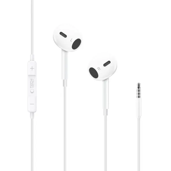 Słuchawki douszne Tech-Protect Ultraboost Mini Jack Earphone Core G2 White