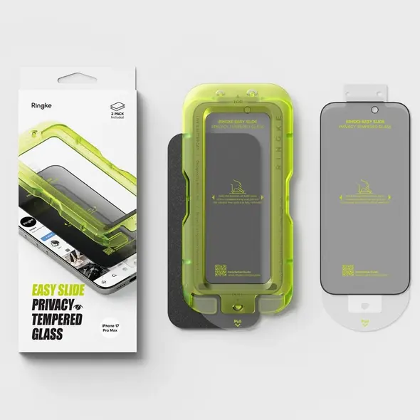 Szkło prywatyzujące Ringke Easy Slide do Apple iPhone 17 Pro Privacy [2 PACK]