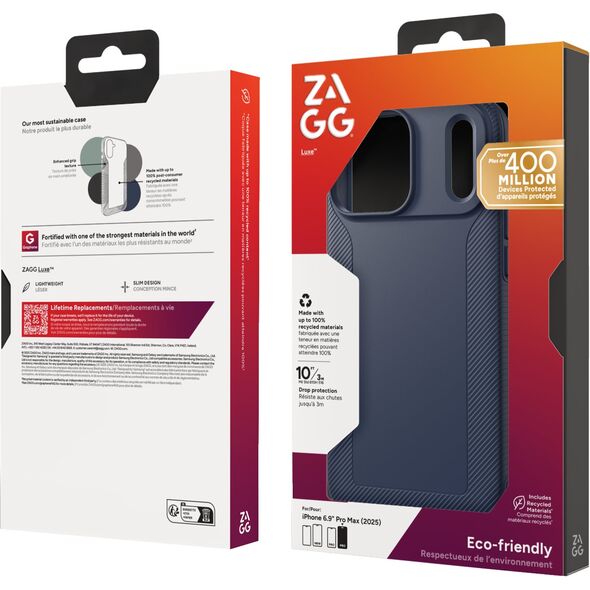 ZAGG Luxe Snap - etui do iPhone 17 Pro Max kompatybilne z MagSafe (navy)