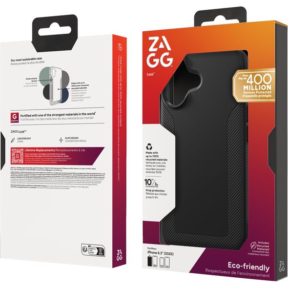 ZAGG Luxe Snap - etui do iPhone 17 kompatybilne z MagSafe (black)